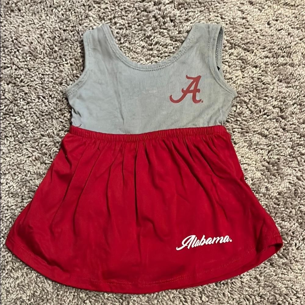 Alabama Kids Casual Dress - Gray and Red